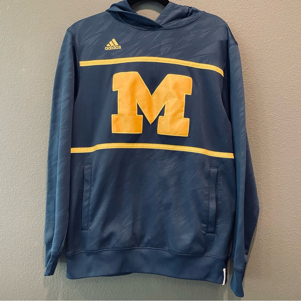 Adidas University of Michigan Michigan Wolverines sweatshirt size medium GO BLUE